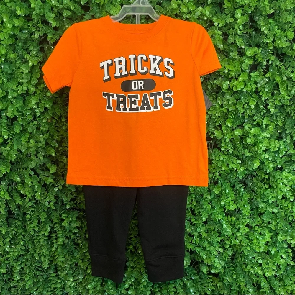 Tricks Or Treats Toddler 2T Halloween Shirt & Pants Set NWT